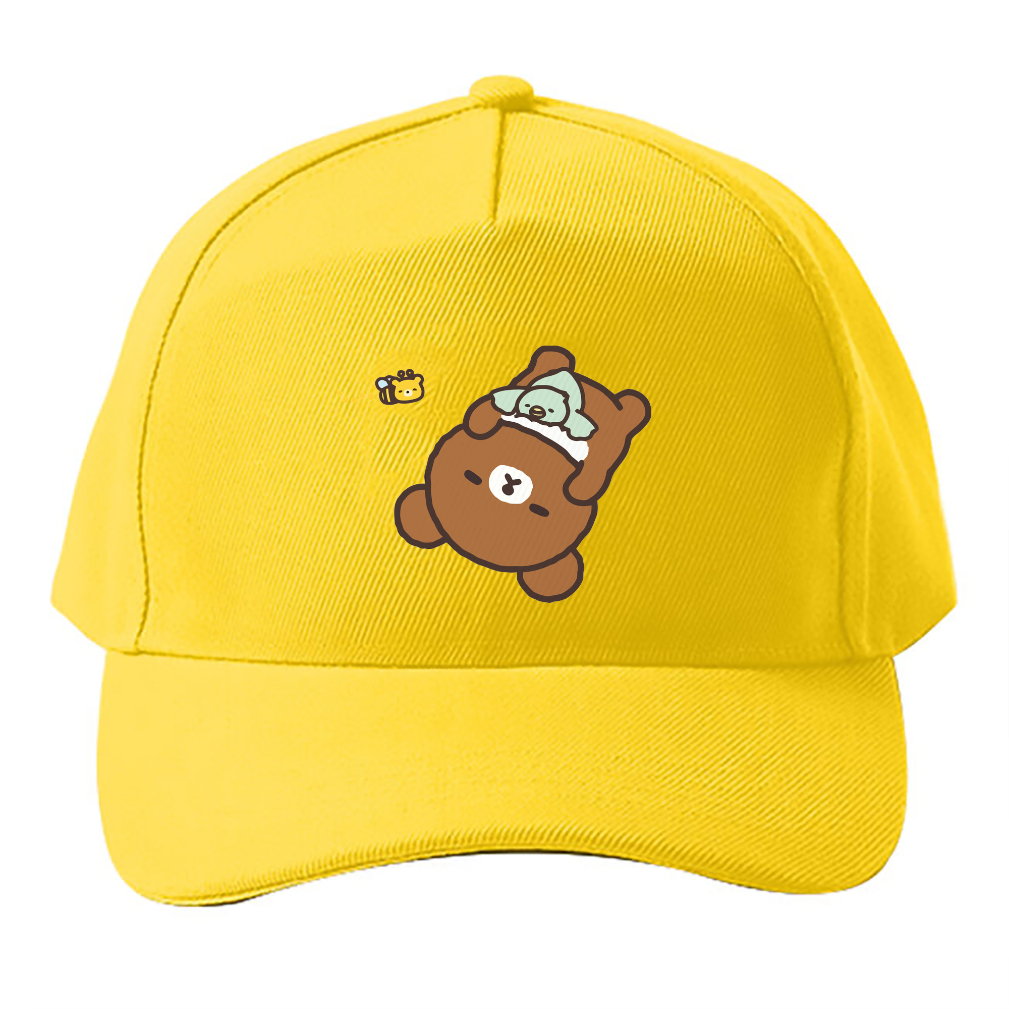 （画像用） リラックマ リラックマ キイロイトリ Rilakkuma Korilakkuma Kiiroitori ベースボールキャップ 綿100％ 男女兼用 帽子 スポーツ